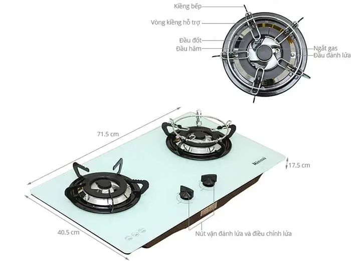Bếp ga âm Rinnai RVB-2WGN