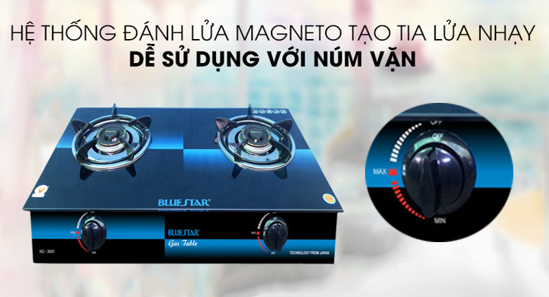 Hệ thống đánh lửa của Bếp gas đôi Bluestar NG-3600